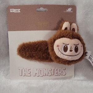 Brown Plush Hair Clip